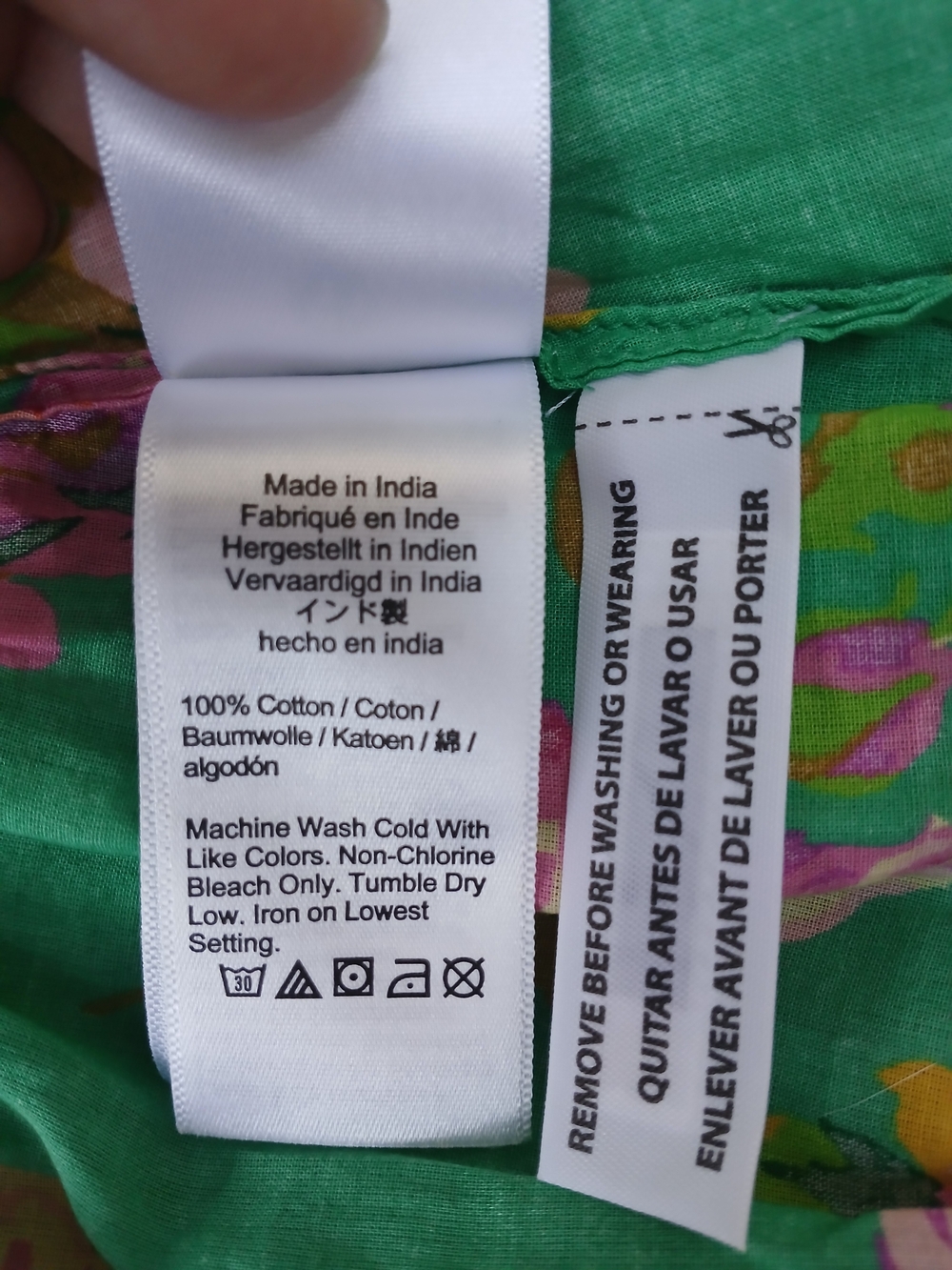 J. Crew Green Floral Maxi Skirt with Pink Rose Pattern - Picture 12 of 13